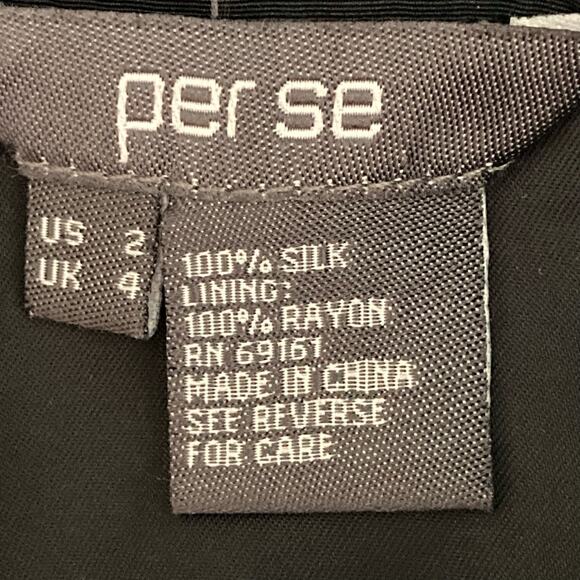 Per Se Silk Allover Sequins Pencil Mini Skirt Black Blue Silver Sz 2 Cocktail - Picture 6 of 7